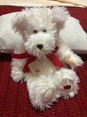 White Boyds Bear with Red Ribbon